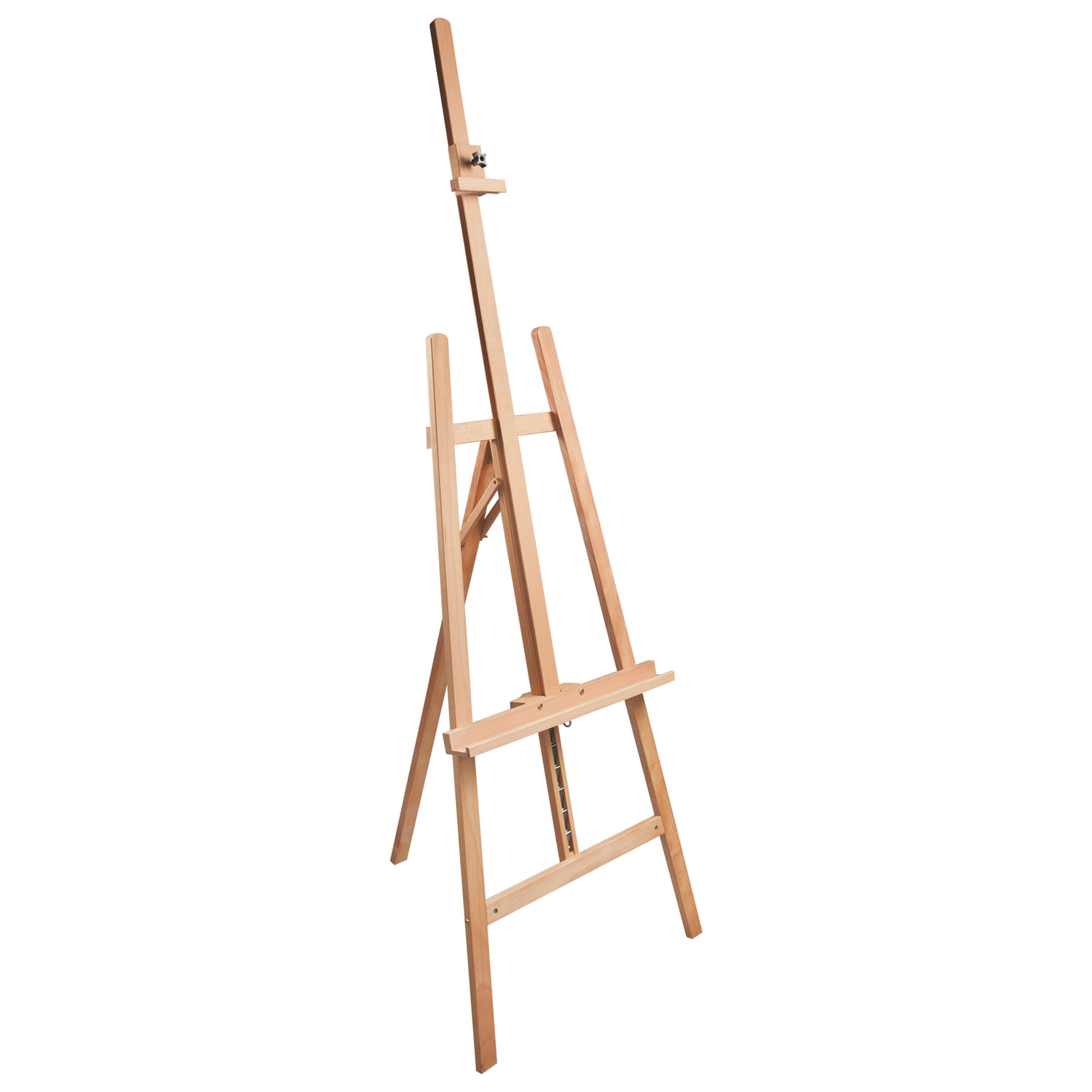 Мольберт напольный BRAUBERG ART CLASSIC, бук, угол 60°, 63х174(231)х68см, высота холста 126см,190652 Ракурс № 0