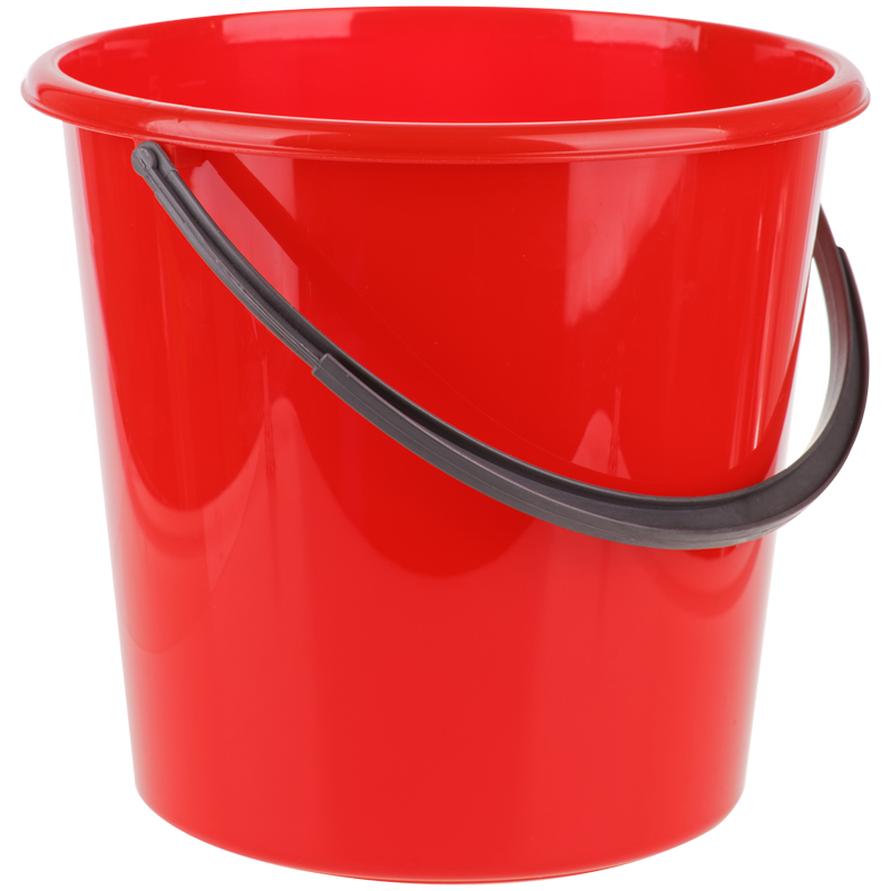Ведро пластиковое, пищевое OfficeClean, мерная шкала, красное, 5л Ракурс № 0