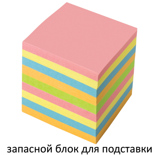 Блок для записей непроклеенный, 9х9х9 см, плотность 80 г/м2, цветной, BRAUBERG, 122341 Ракурс № 2