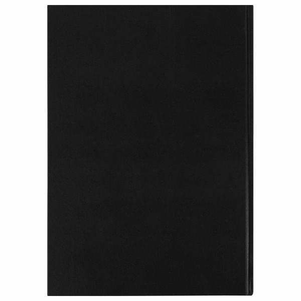 Книга учета 96 л., клетка, твердая, бумвинил, офсет, наклейка, А4 (200х290 мм), BRAUBERG, черная, 130278 Ракурс № 2