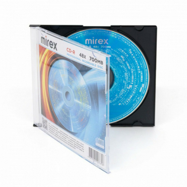 Диск CD-R MIREX, 700 Мб, 48x, Slim Case, 1 штука, UL120051A8S Ракурс № 3