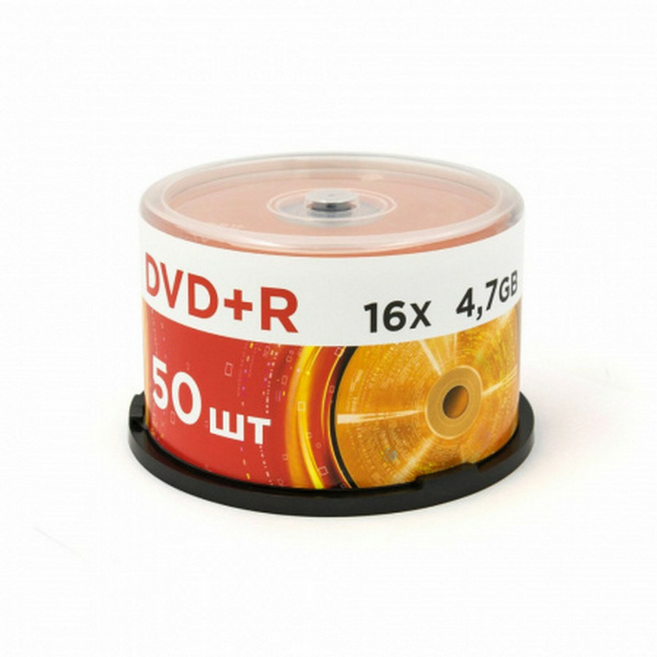 Диск DVD+R (плюс) MIREX, 4,7 Гб, 16x, Cake Box (упаковка на шпиле), КОМПЛЕКТ 50 шт., UL130013A1B Ракурс № 0
