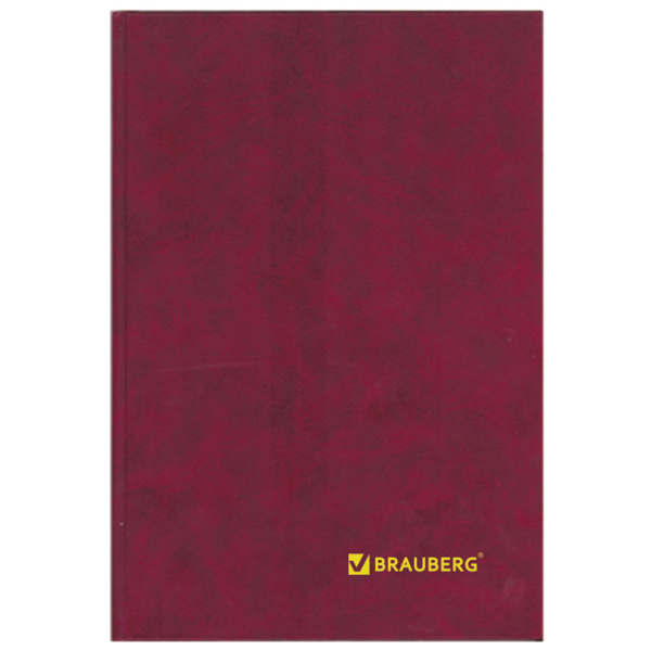 Книга учета 96 л., линия, твердая, бумвинил, блок офсет, А4 200х290 мм, BRAUBERG, 130070 Ракурс № 0