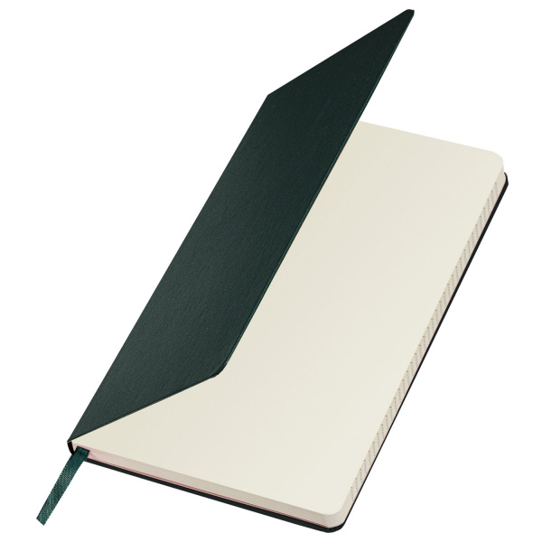 Блокнот А5 (130х210 мм), BRAUBERG ULTRA, балакрон, 80 г/м2, 96 л., клетка, темно-зеленый, 113035 Ракурс № 2