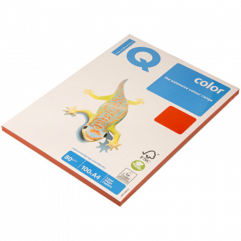 Бумага IQ "Color intensive" А4, 80г/м2, 100л. (кораллово-красный) CO44