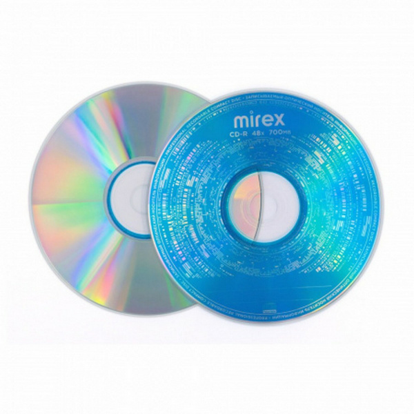 Диск CD-R MIREX, 700 Мб, 48x, Bulk (термоусадка без шпиля), КОМПЛЕКТ 50 шт., UL120051A8T Ракурс № 3
