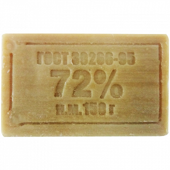 Мыло хозяйственное 72% Меридиан, 150г, без упаковки 14680006990609