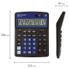 Калькулятор настольный BRAUBERG EXTRA-12-BKBU (206x155 мм), 12 разрядов, двойное питание, ЧЕРНО-СИНИЙ, 250472 Ракурс № 2