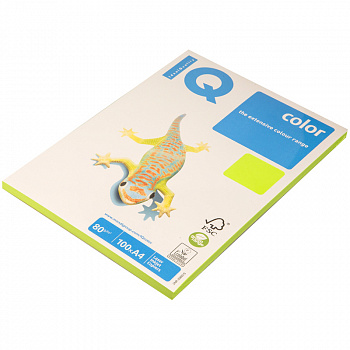 Бумага IQ "Color neon" А4, 80г/м2, 100л. (зеленый неон) NEOGN