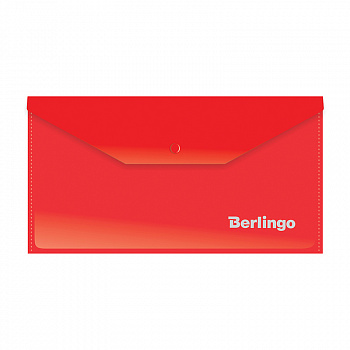 Папка-конверт на кнопке Berlingo, C6, 180мкм, красная AKk_06303